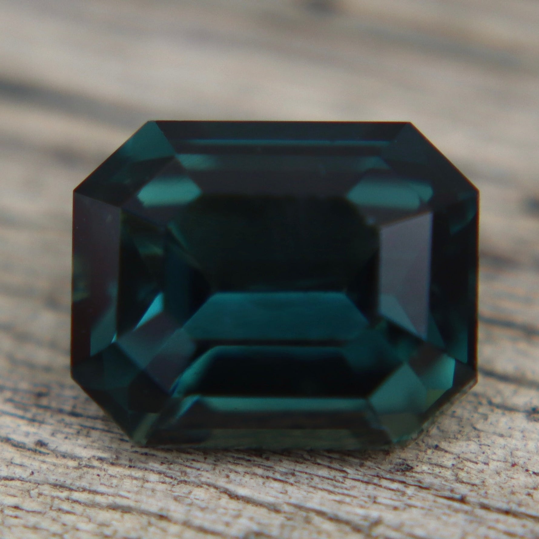Natural Green Australian Sapphire 3.12 ct Emerald Cut Loose Gemstone - Sapphirepal