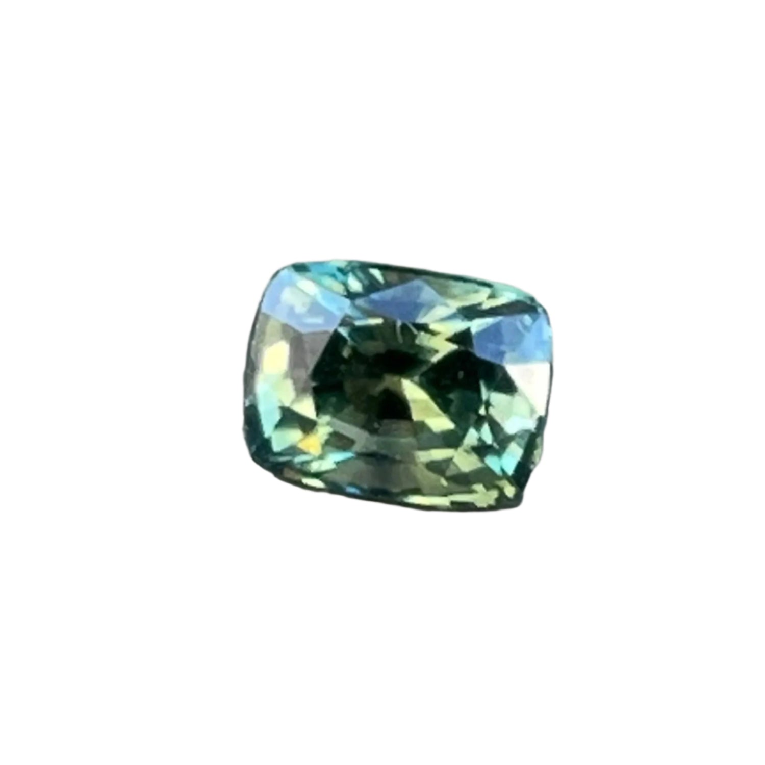 Natural Green Blue Sapphire Cushion Cut 0.80 Carat Unheated Ceylon Sapphire for Engagement Rings and Custom Jewelry Designs