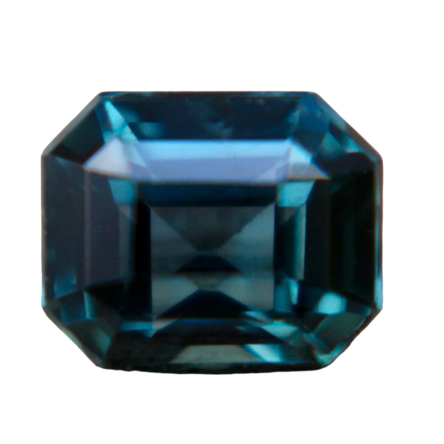 Natural Blue Green Sapphire Emerald Cut 1.12 Carat Unheated Bi-Coloured Ceylon Sapphire for Engagement Rings and Custom Jewelry Designs