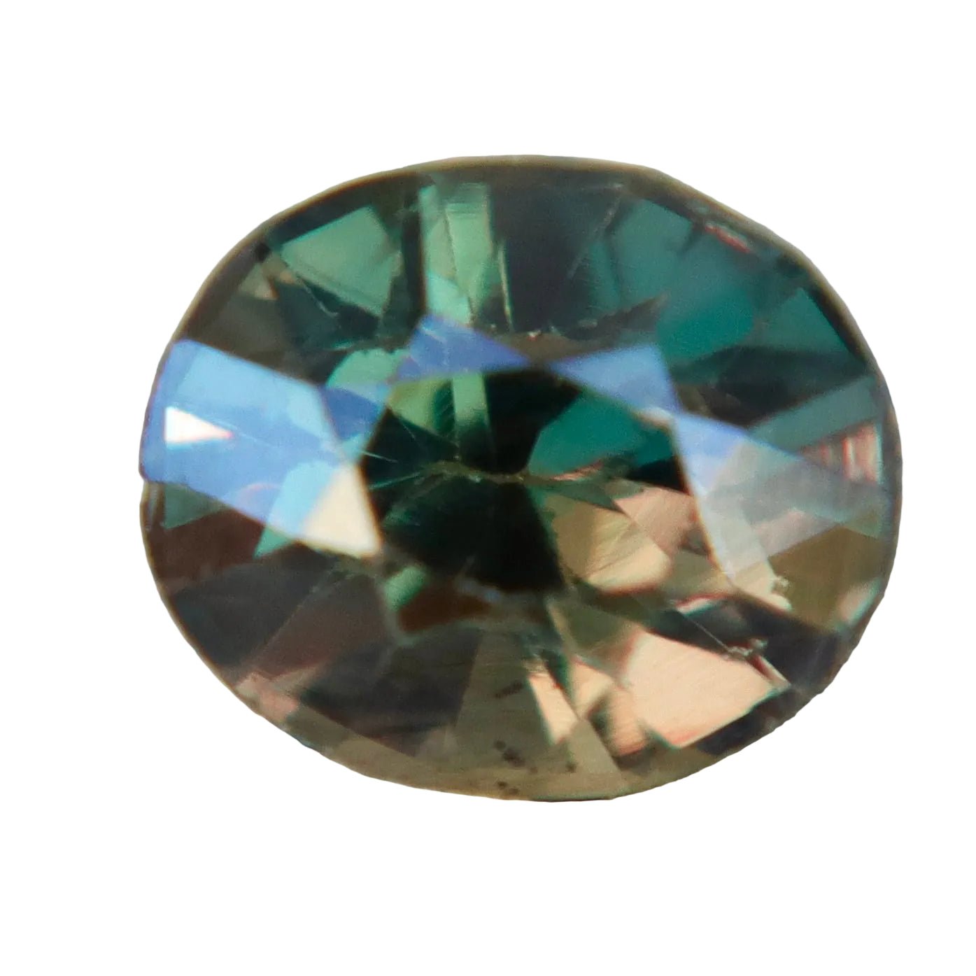 Natural Green Brown Parti Sapphire 1.06 Carat Oval Cut Loose Gemstone - Sapphirepal