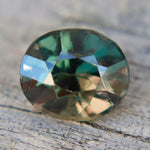 Natural Green Brown Parti Sapphire 1.06 Carat Oval Cut Loose Gemstone - Sapphirepal