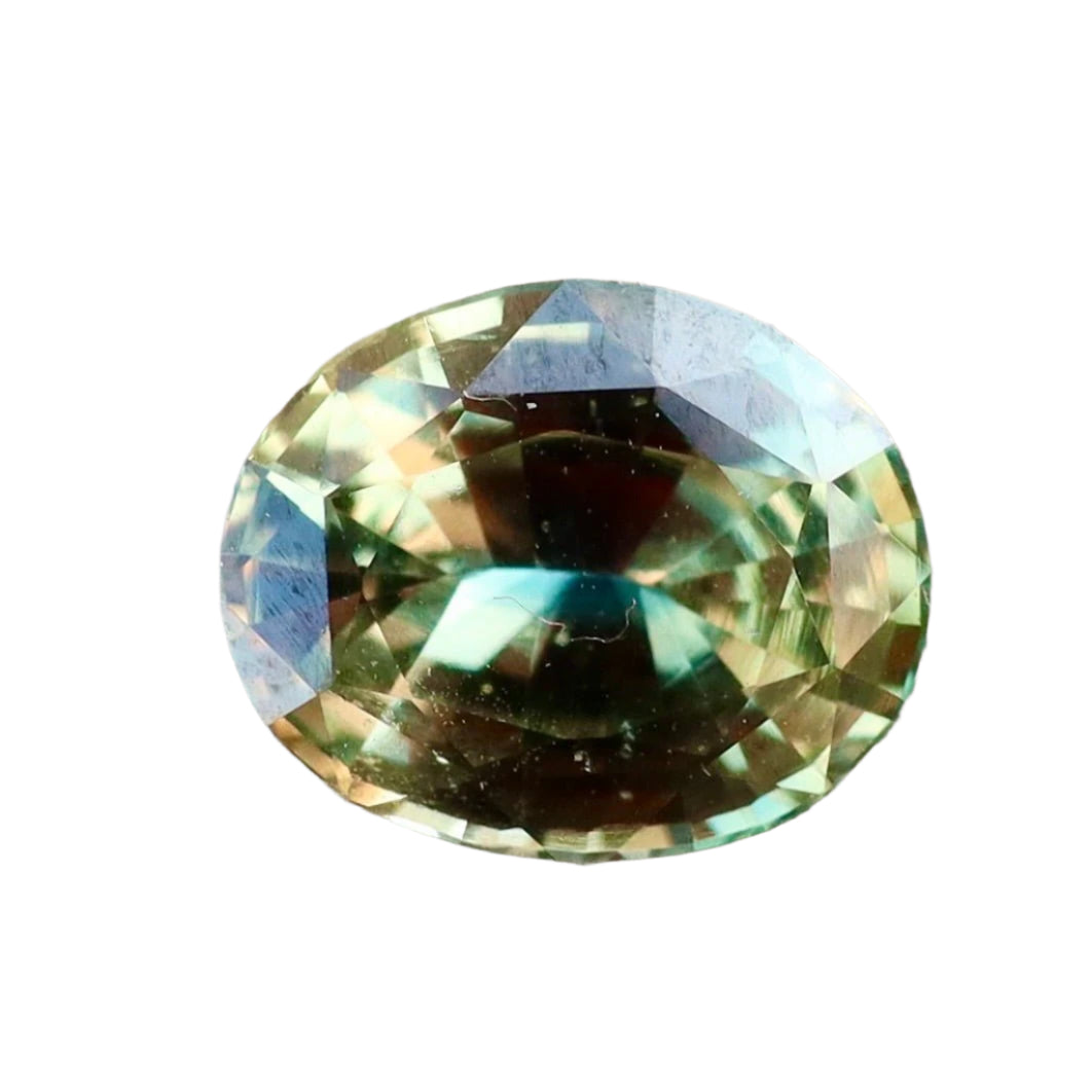 Natural Green Brown Sapphire – 1.41 Carat Oval Cut from Ceylon - Sapphire pal