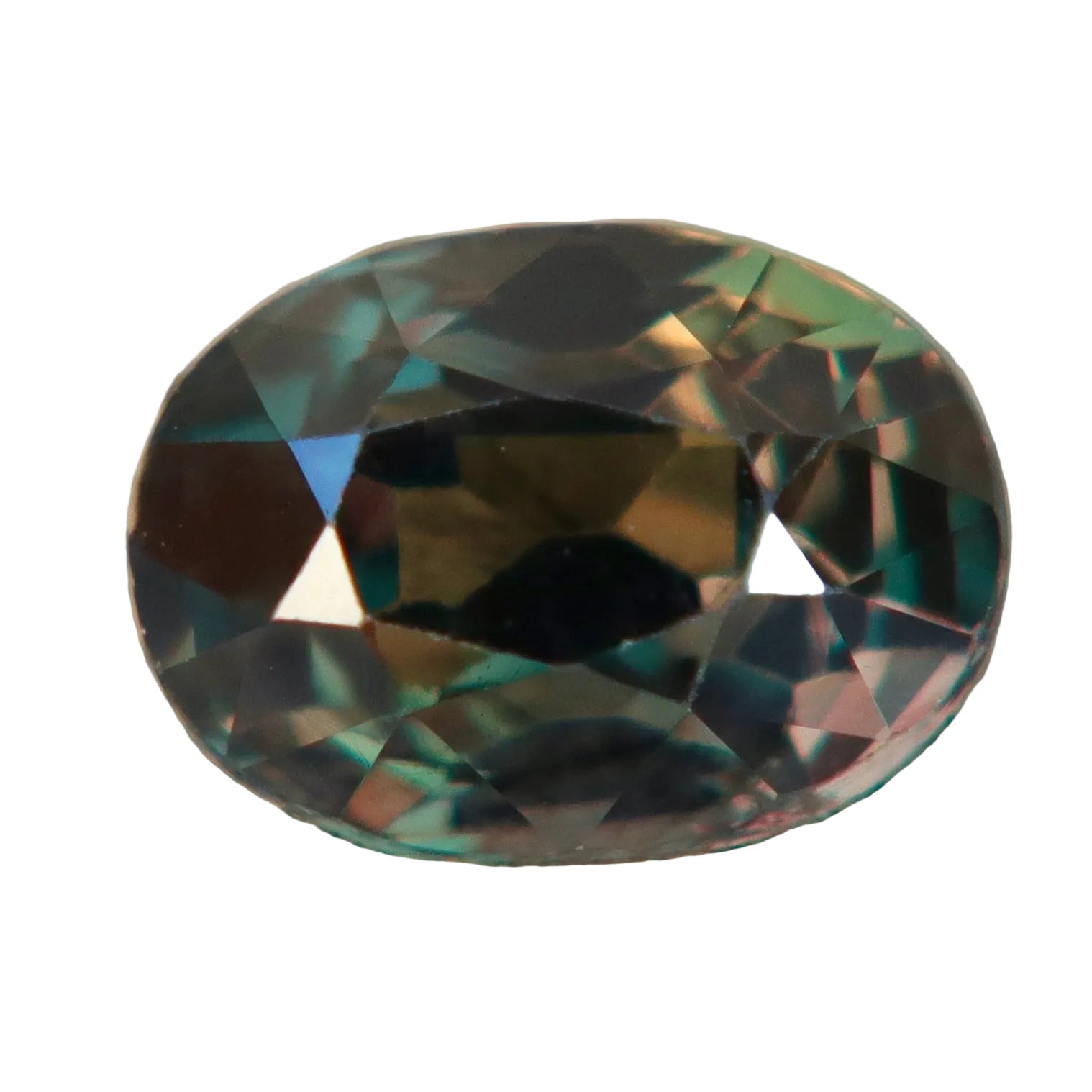 Natural Green Orange Parti Sapphire 1.20 Carat Oval Cut Loose Gemstone - Sapphirepal