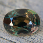 Natural Green Orange Parti Sapphire 1.20 Carat Oval Cut Loose Gemstone - Sapphirepal