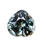 Heart Shaped Natural Bi-Coloured Sapphire – 1.23 Carat Green Orange Gemstone (Unheated)