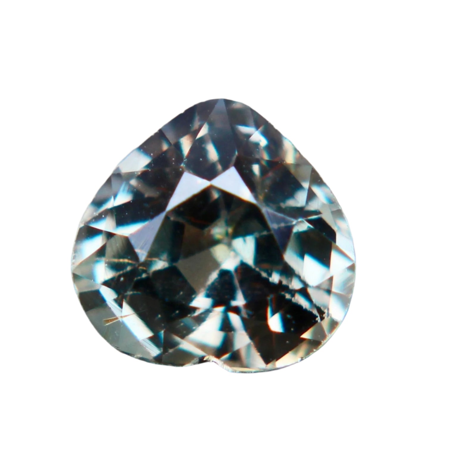 Heart Shaped Natural Bi-Coloured Sapphire – 1.23 Carat Green Orange Gemstone (Unheated)