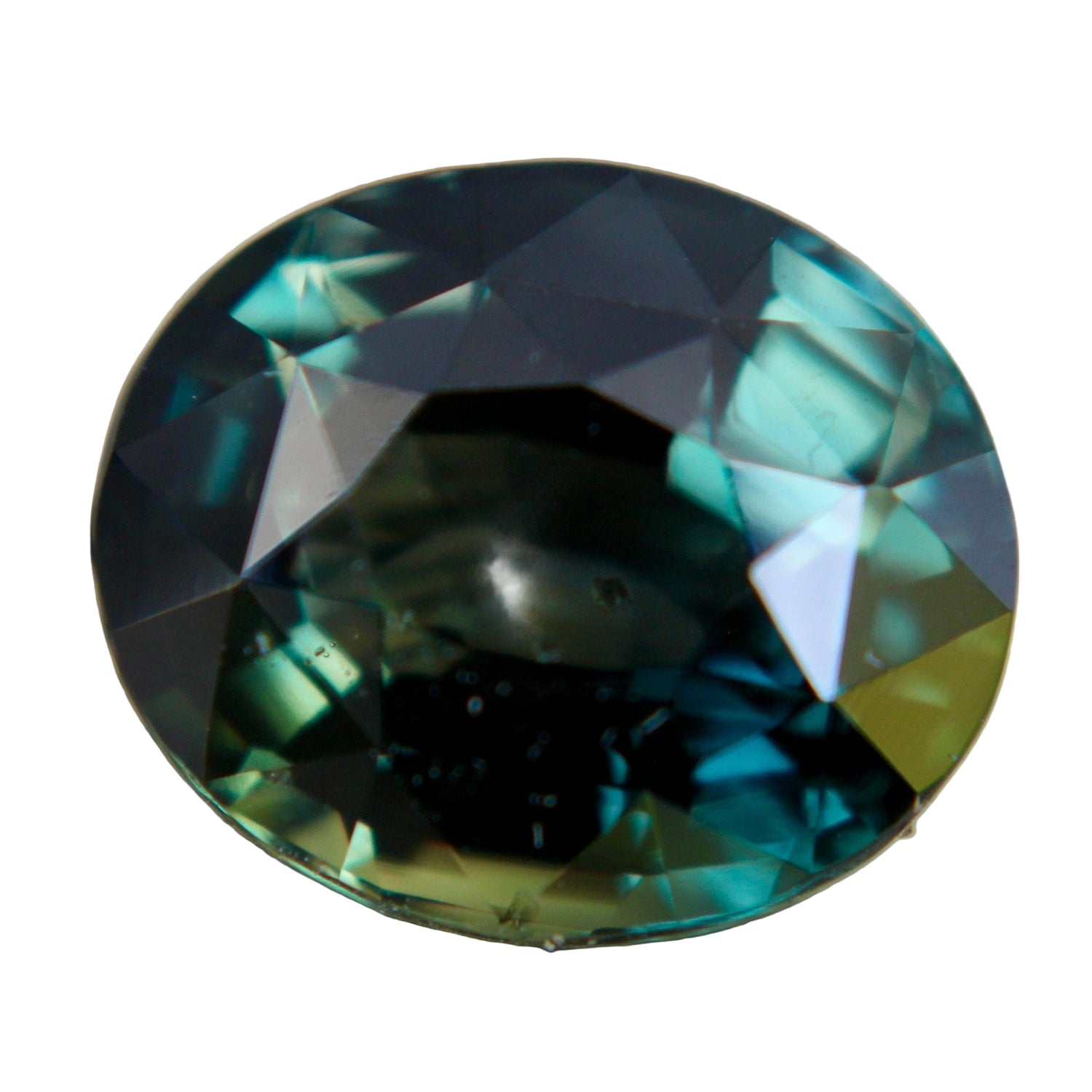 Natural Green Parti Sapphire – 5.05 Carat | Oval Cut | Eye Clean Clarity - Sapphire pal