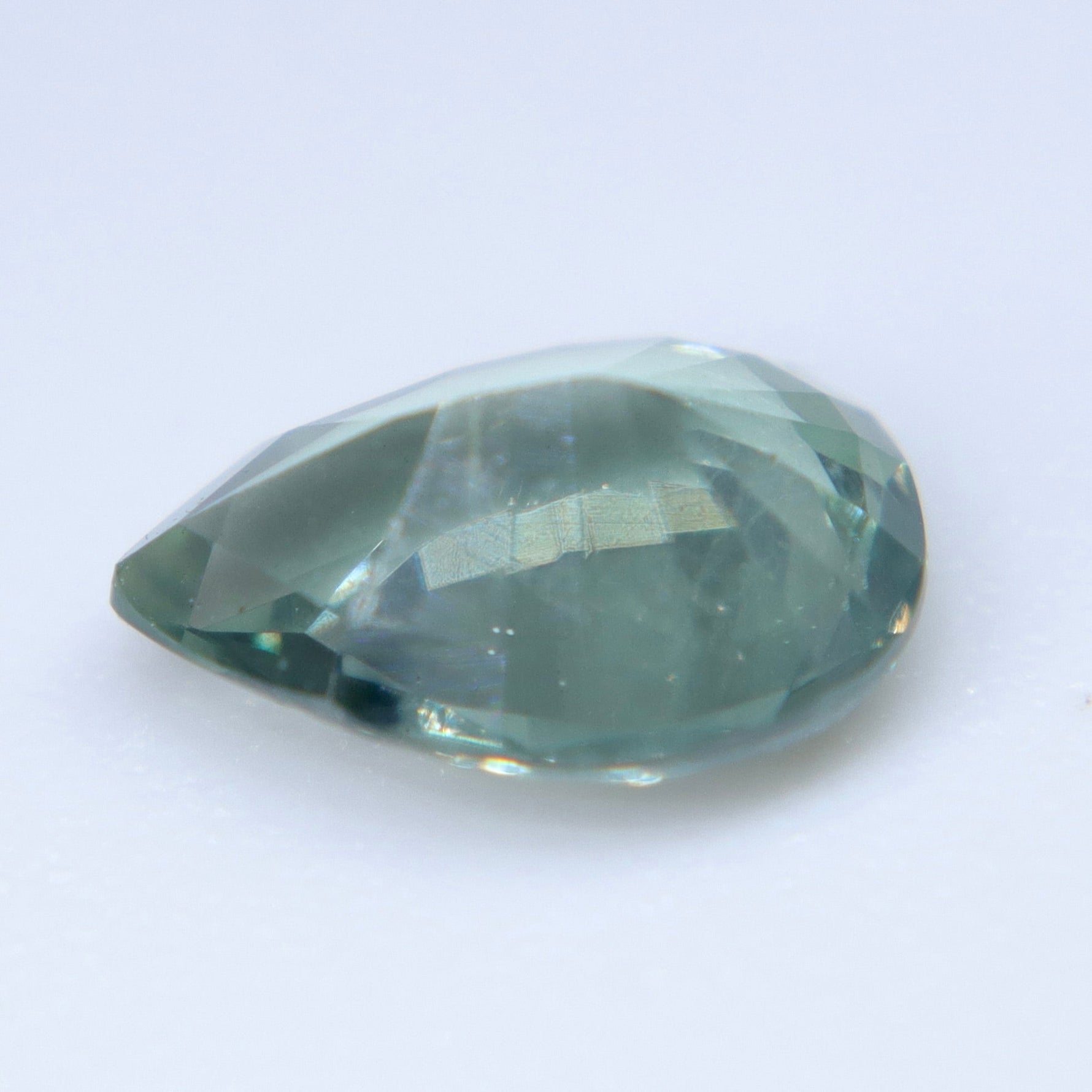 Natural Green Sapphire 0.75 Carat – Pear Cut Unheated Australian Gemstone - Sapphirepal
