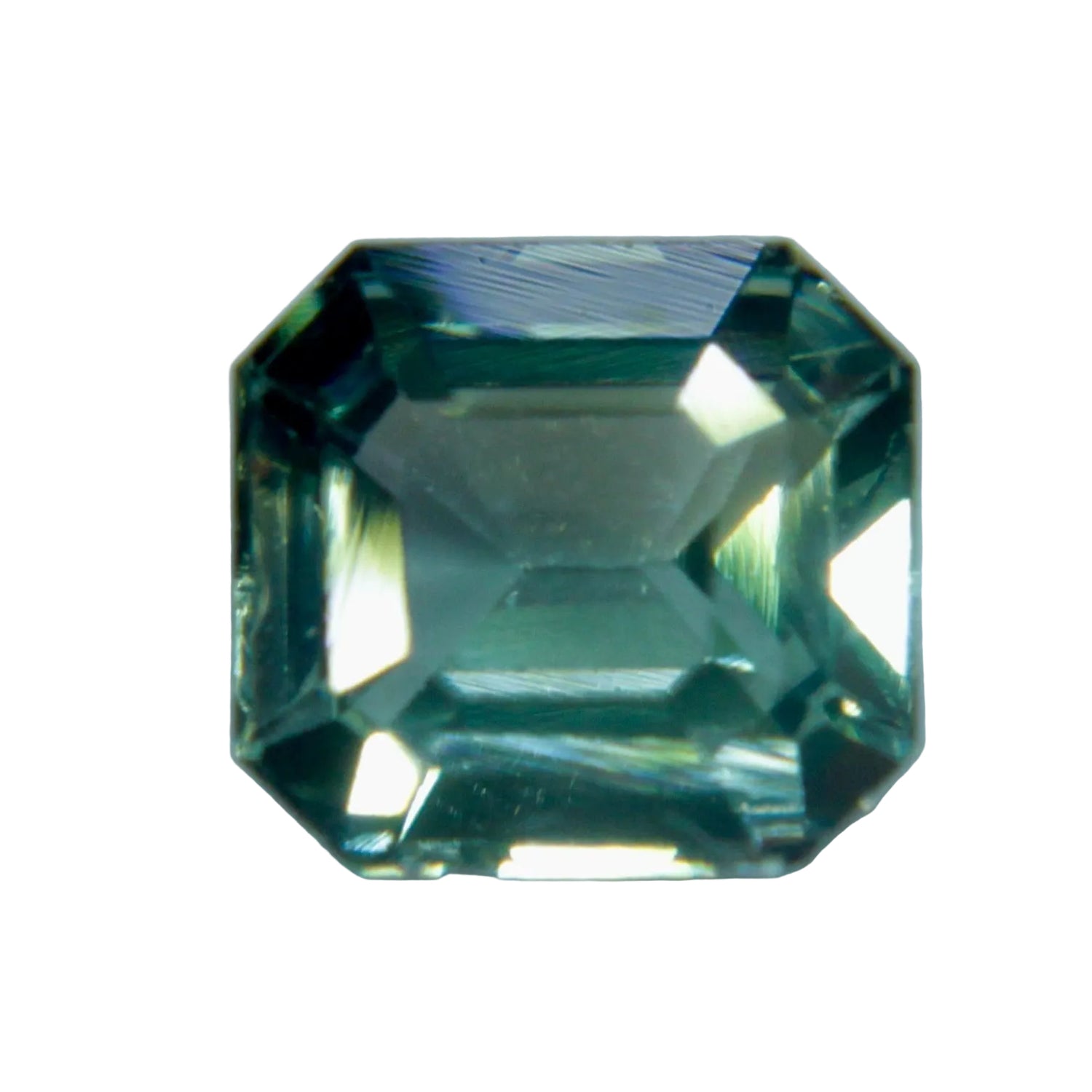 Natural Green Sapphire – 0.82 Carat Asscher Cut (Peacock Sapphire) - Sapphire pal