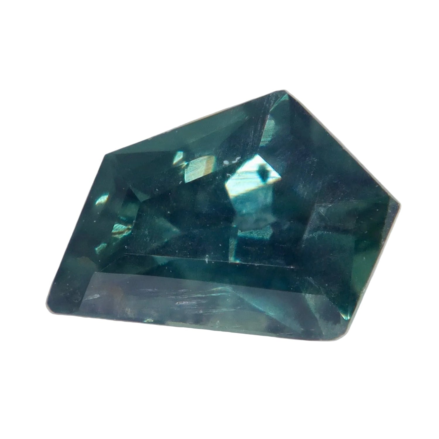 Natural Green Sapphire 0.86 Carat Freeform Fancy Cut Loose Gemstone from Madagascar - Sapphirepal