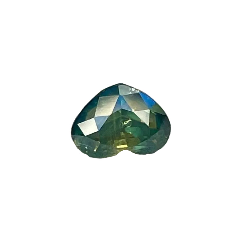 Natural green sapphire 1.80 carat heart cut from Madagascar