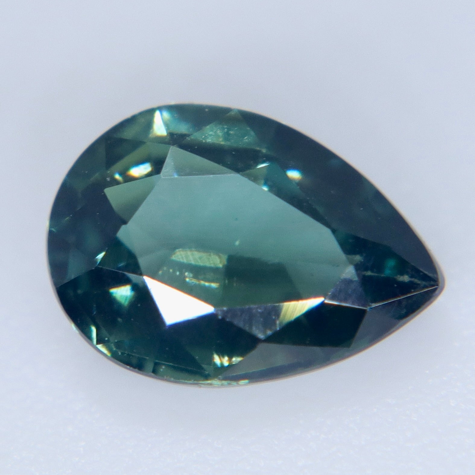 Natural Green Sapphire 1.15 Carat Pear Cut Loose Gemstone from Australia - Sapphirepal
