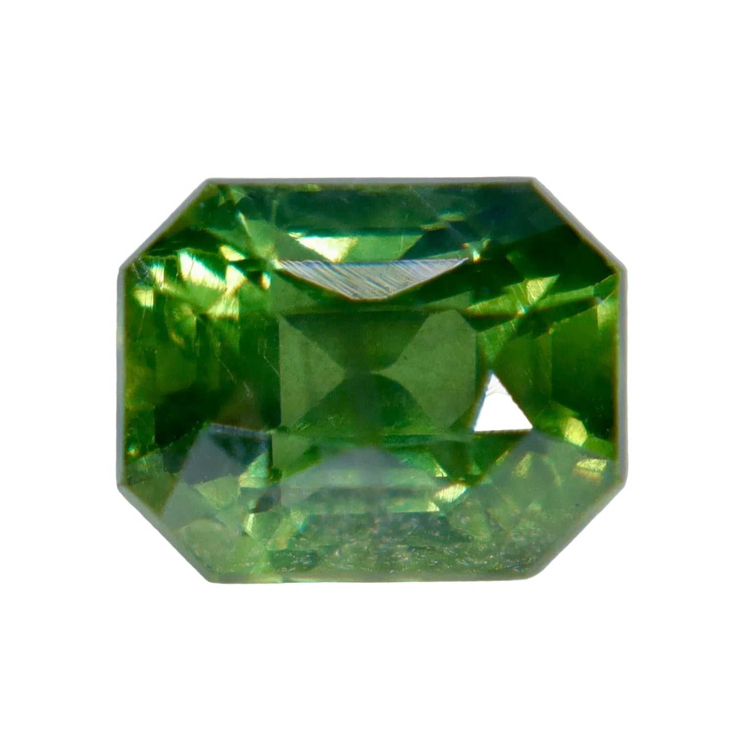 Natural Green Sapphire 1.17 Carat Emerald Cut Loose Gemstone - Sapphirepal
