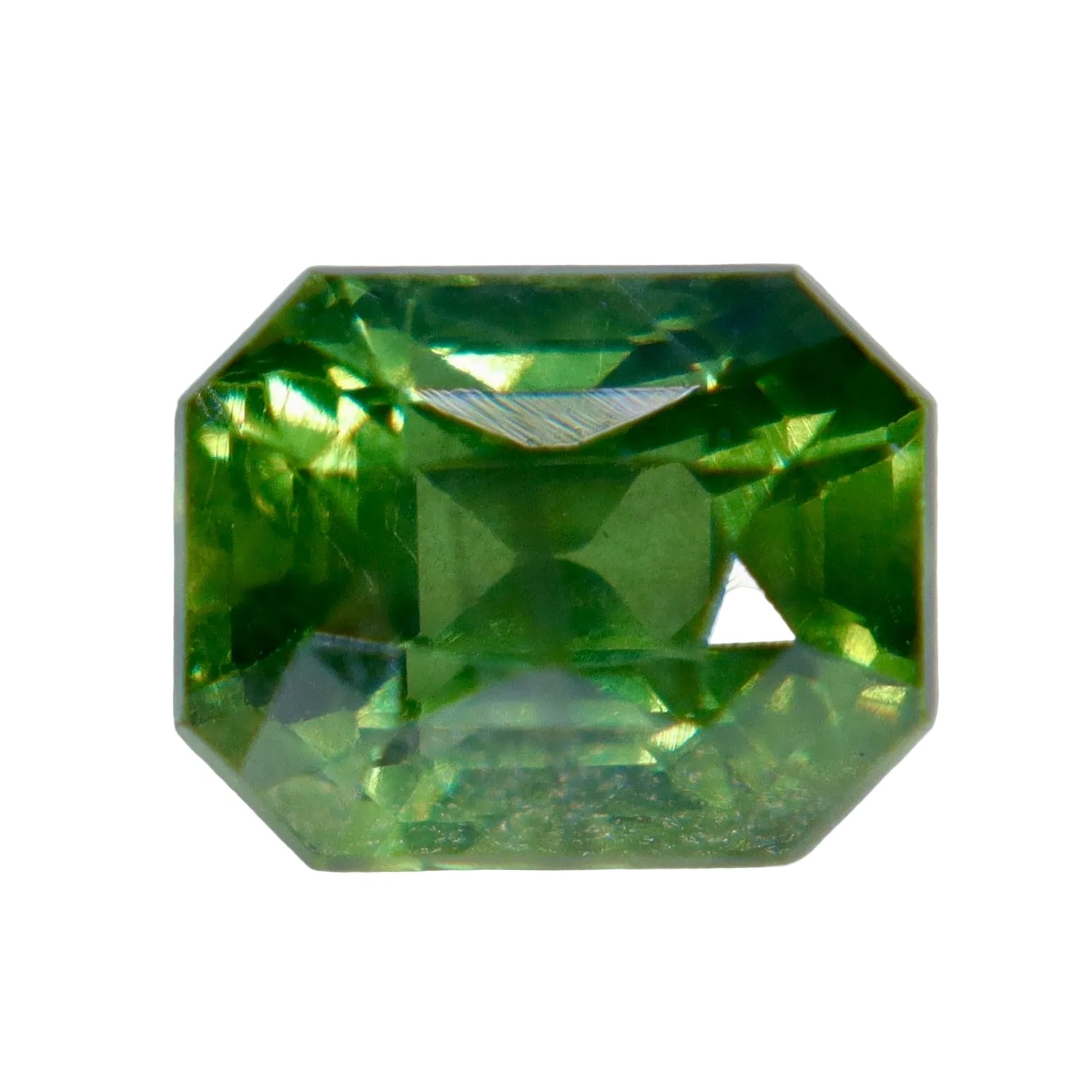 Natural Green Sapphire 1.17 Carat Emerald Cut Loose Gemstone - Sapphirepal