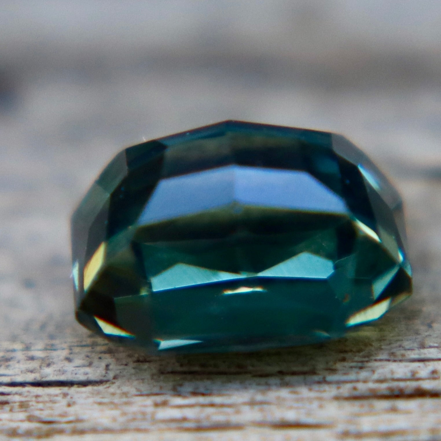 Natural Green Sapphire 1.19 Carat Emerald Cut Loose Gemstone from Madagascar - Sapphirepal