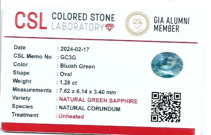 Natural Green Sapphire – 1.28 Carat Oval Cut | Unheated Madagascar Gemstone - Sapphirepal