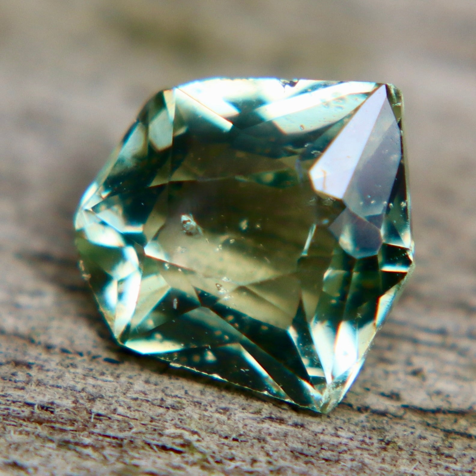 Natural Green Sapphire 1.35 Carat Freeform Cut Loose Gemstone from Madagascar - Sapphirepal