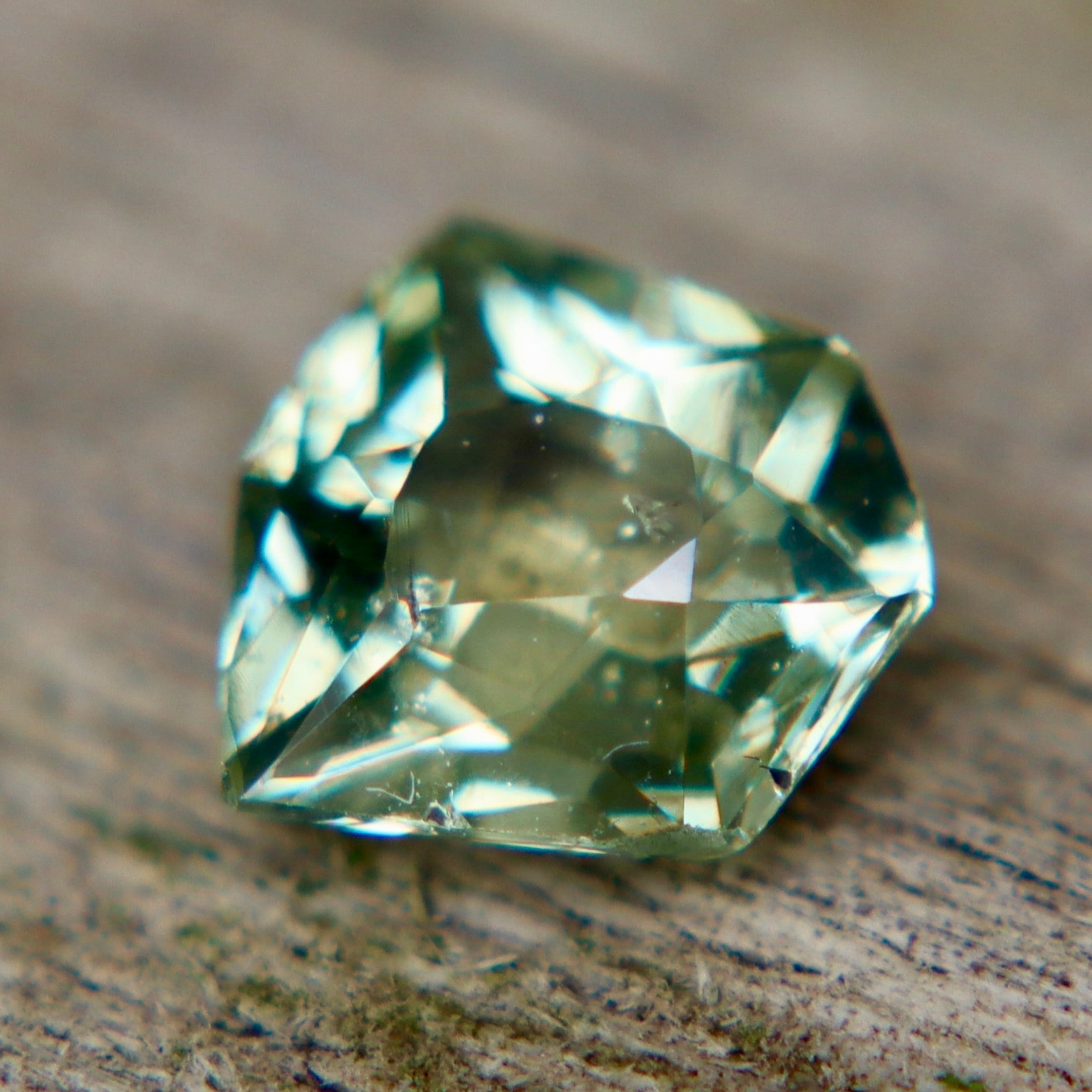 Natural Green Sapphire 1.35 Carat Freeform Cut Loose Gemstone from Madagascar - Sapphirepal