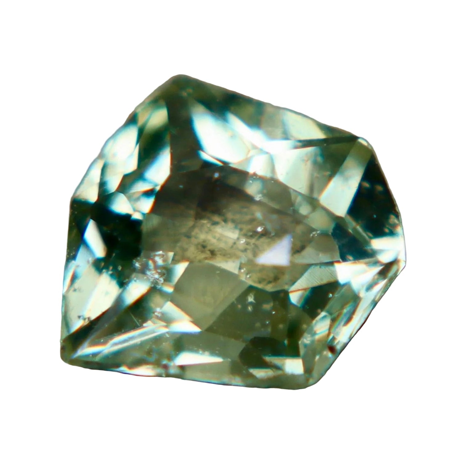 Natural Green Sapphire 1.35 Carat Freeform Cut Loose Gemstone from Madagascar - Sapphirepal