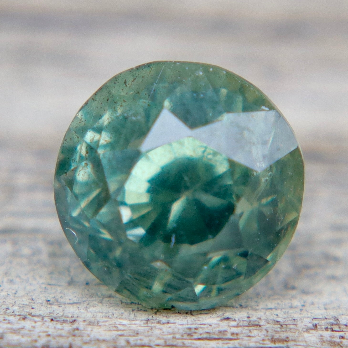 Natural Green Sapphire — 1.71ct Round (Madagascar, Unheated & Untreated) - Sapphirepal