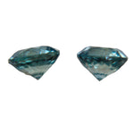 Natural green sapphire pair 0.60 ct round cut, ethically mined in Sri Lanka, ideal for jewellery making