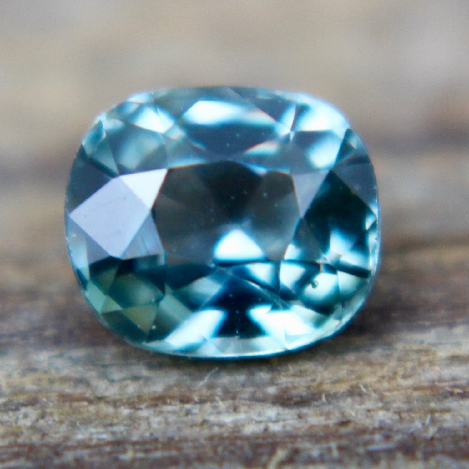 Natural Green Sapphire Cushion Cut 0.81 Carat from Madagascar