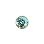 0.75 ct natural green sapphire, Madagascar origin, round cut, VVS clarity