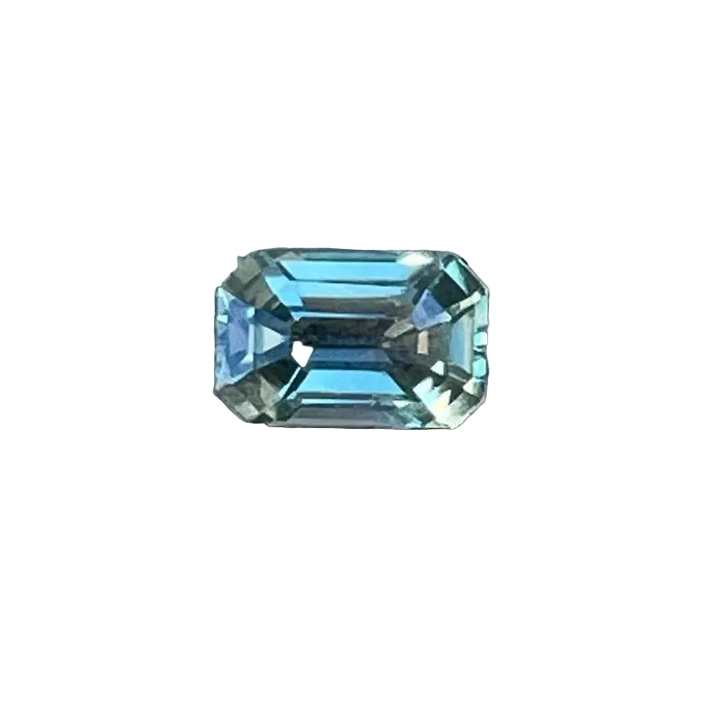 Natural Green Sapphire Emerald Cut 1.00ct from Ceylon – Unheated VS clarity gemstone