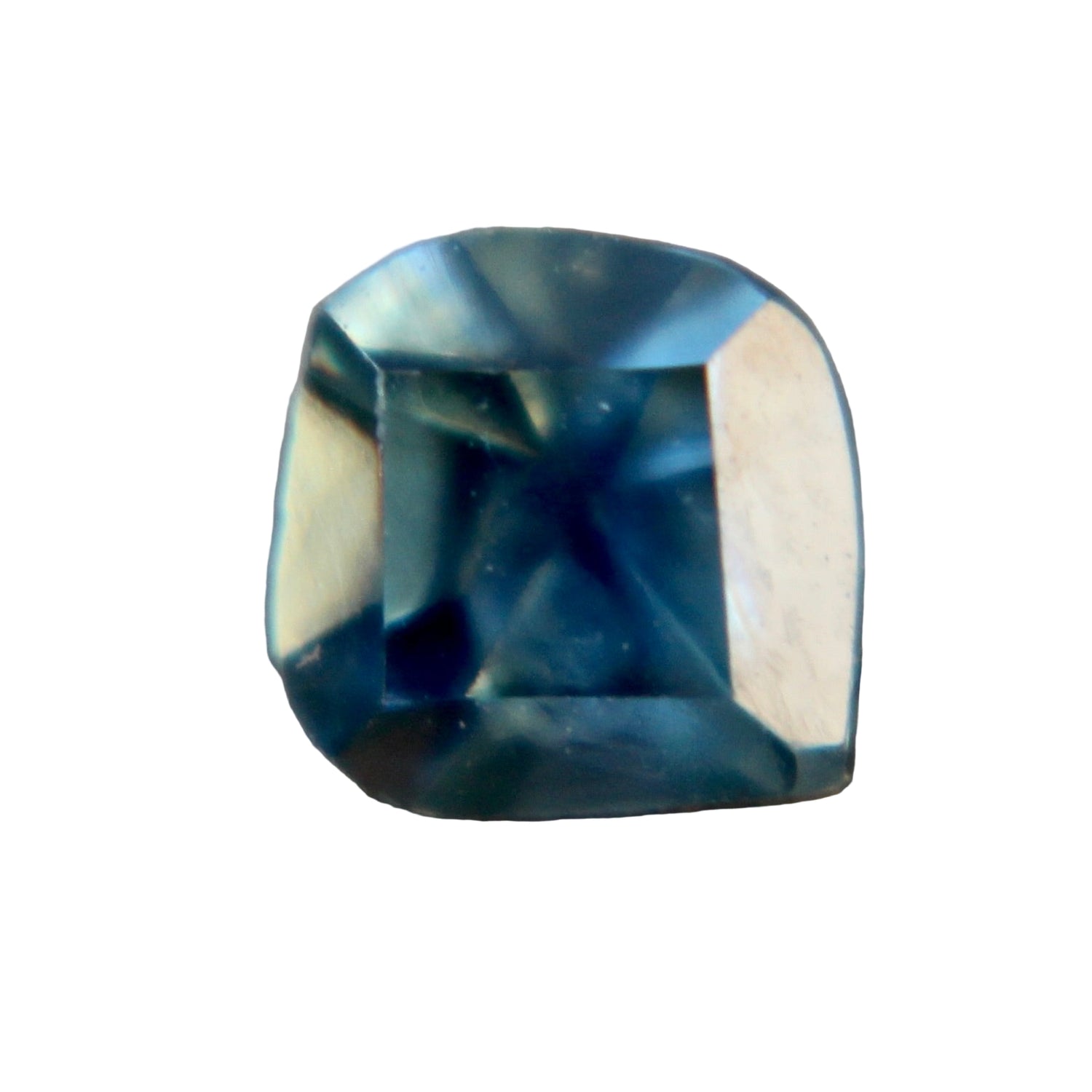 0.43ct natural green sapphire freeform cut unheated Madagascar gemstone