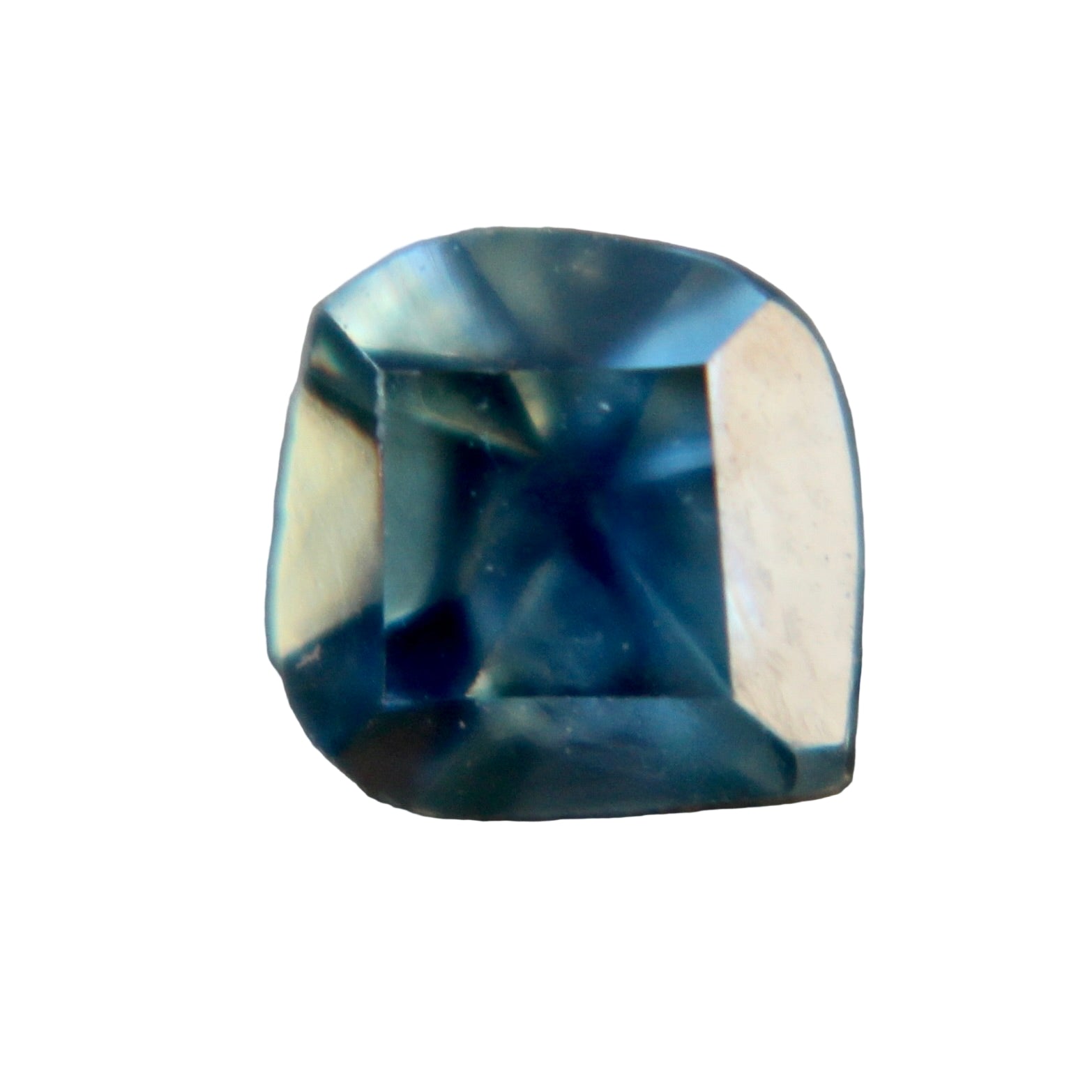 0.43ct natural green sapphire freeform cut unheated Madagascar gemstone