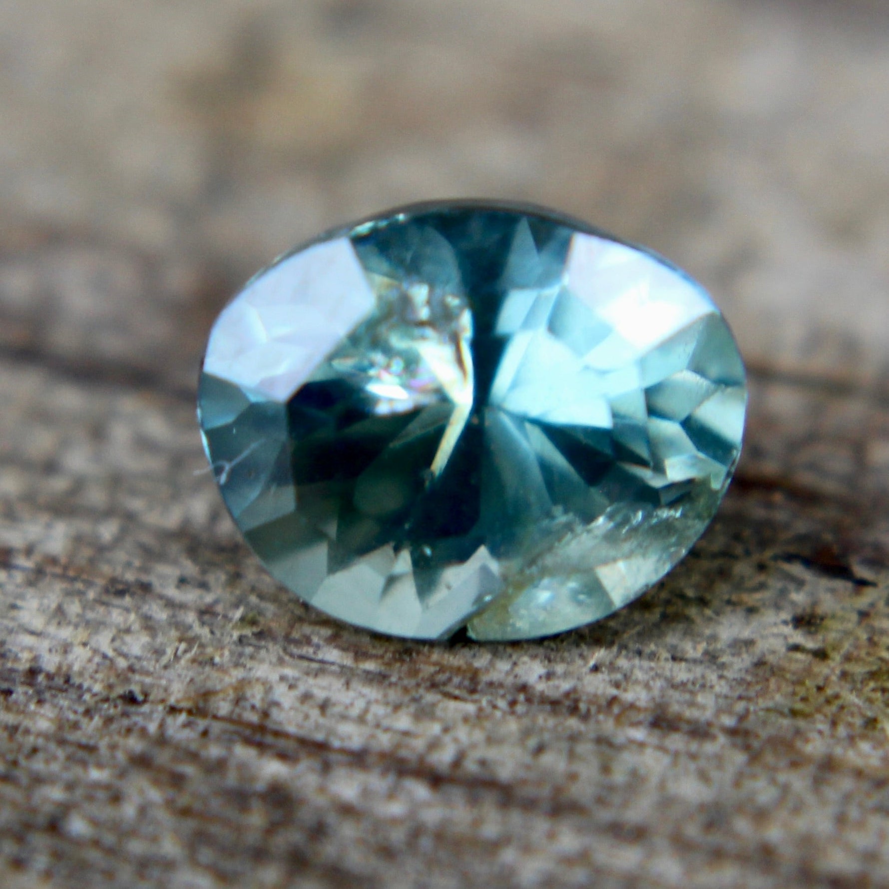 Natural green sapphire oval cut 0.63 carat Madagascar untreated gemstone