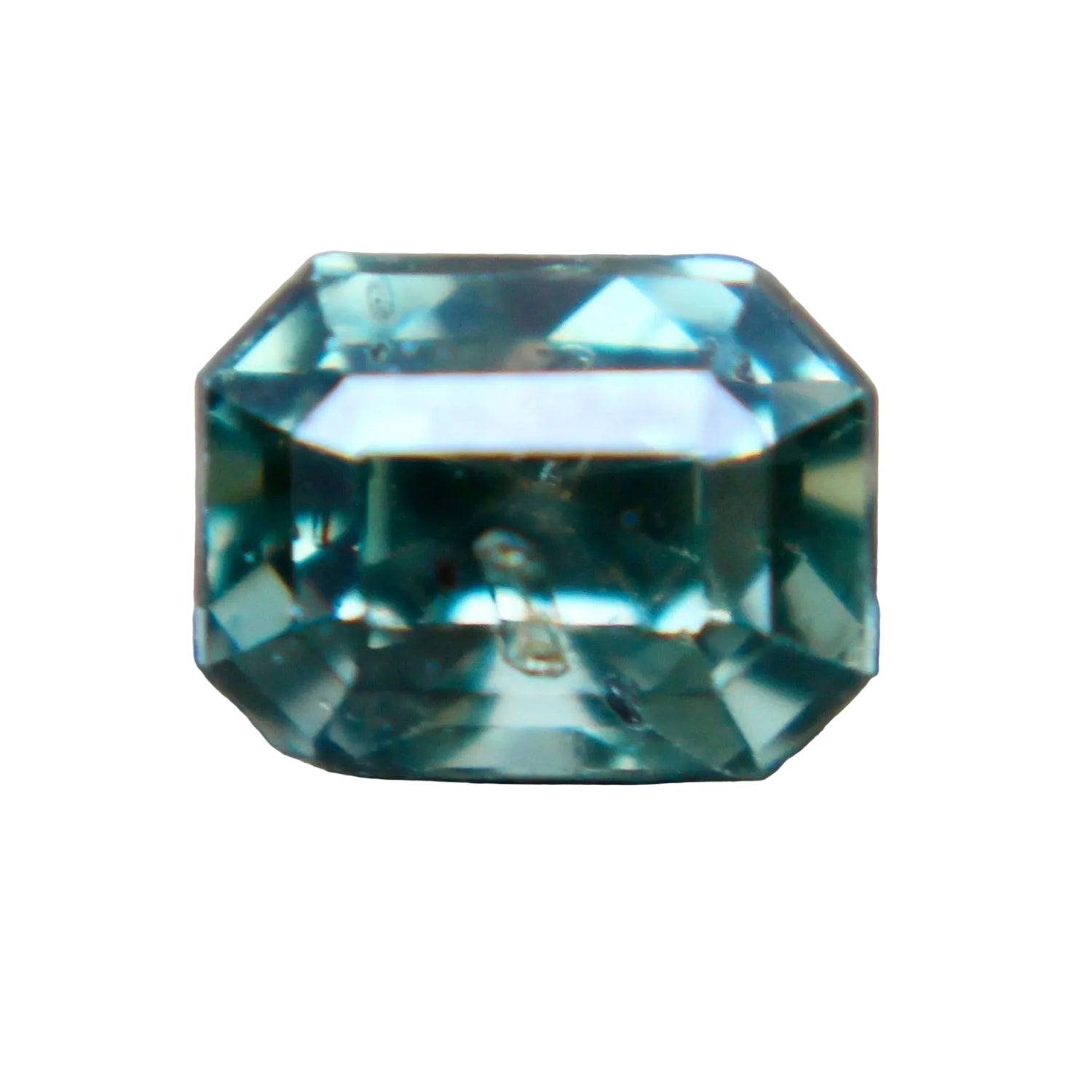 Natural green sapphire 0.75 carat emerald cut unheated gemstone
