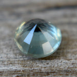 Unheated green sapphire round faceted gemstone for engagement ring