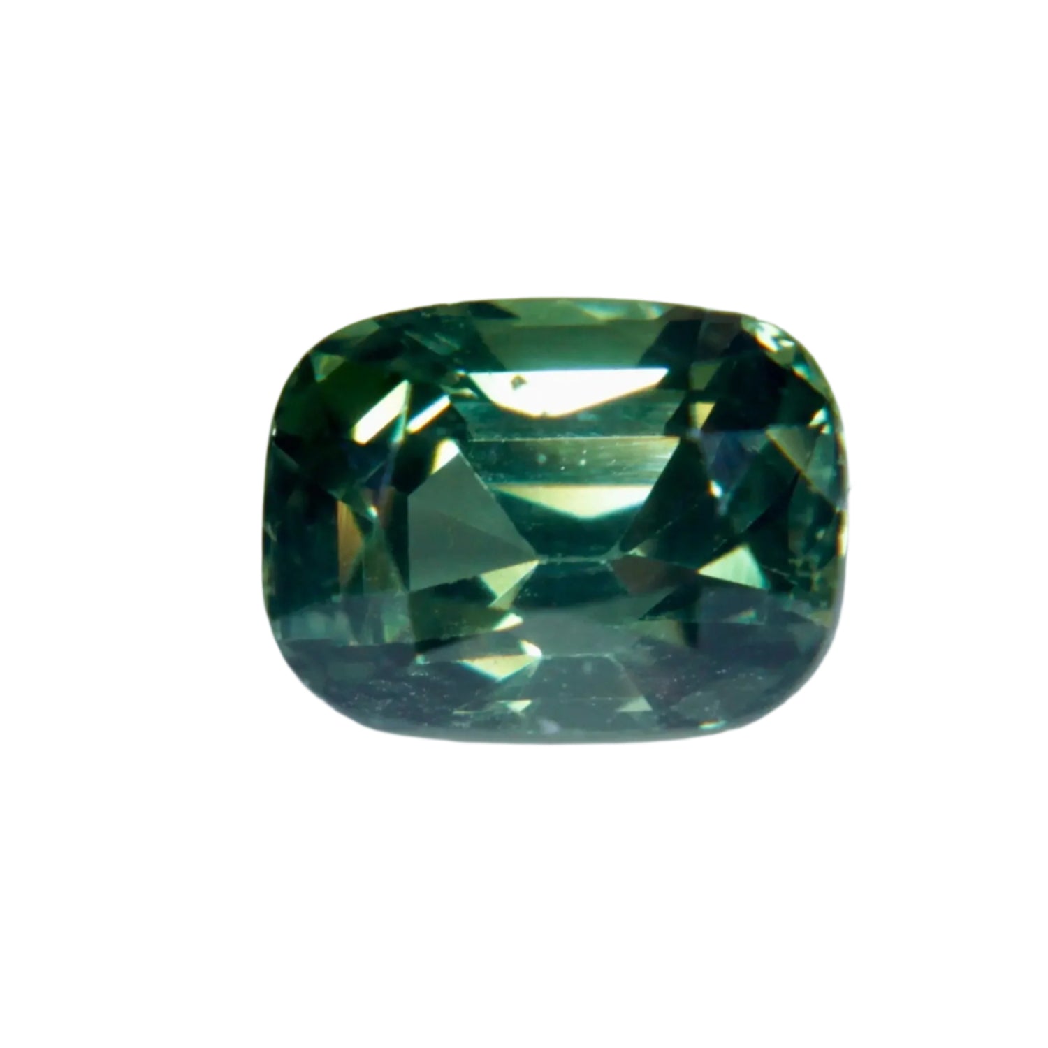 Natural Green Sapphire 0.91 Carat Cushion Cut from Madagascar