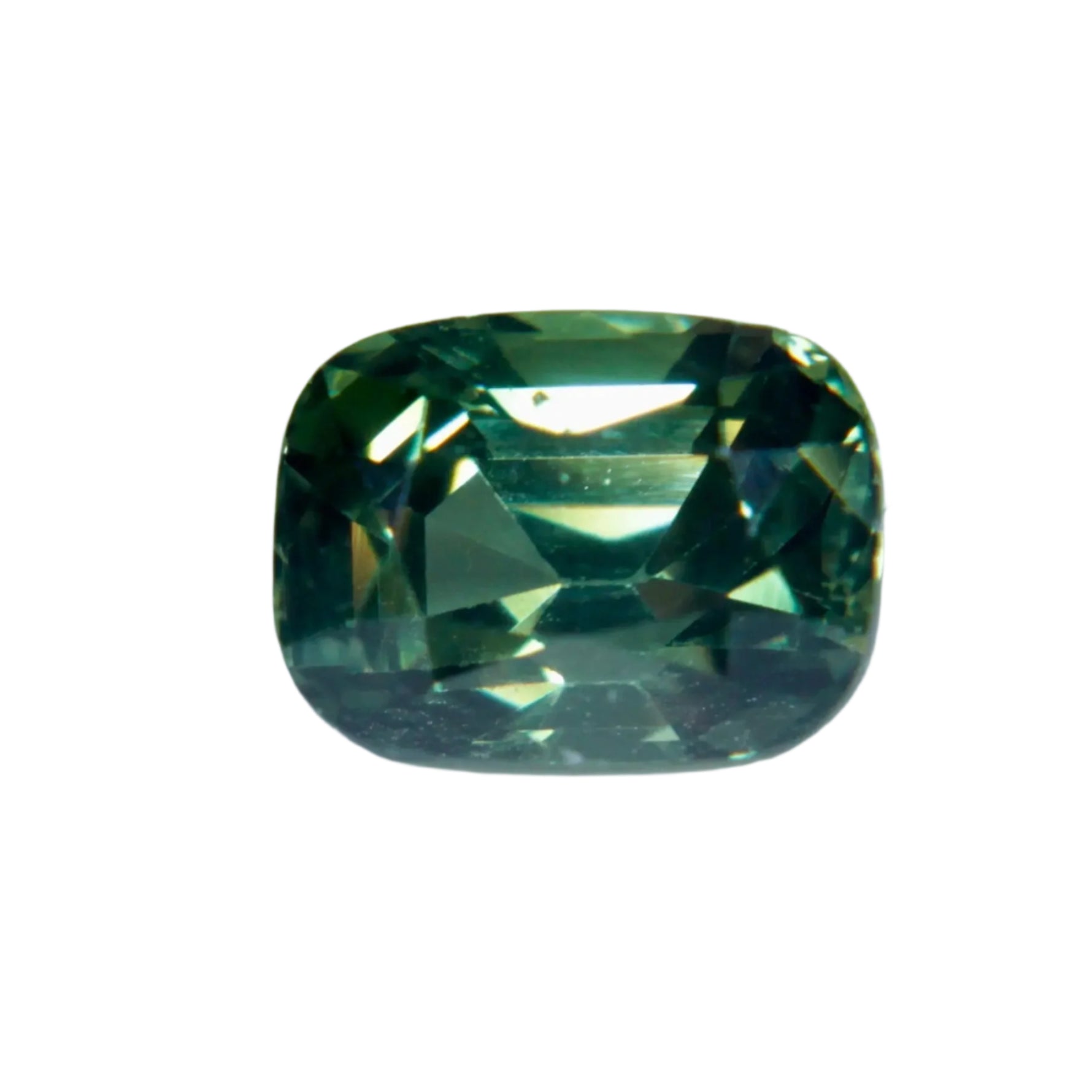 Natural Green Sapphire 0.91 Carat Cushion Cut from Madagascar