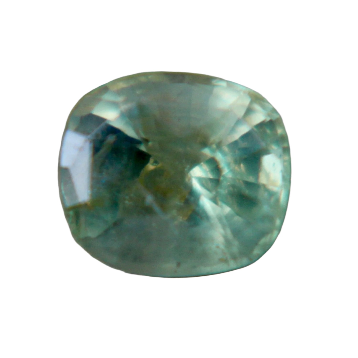 0.81 Carat Natural Green Sapphire – Cushion Cut | Unheated Loose Sapphire from Madagascar | Sapphire Pal

