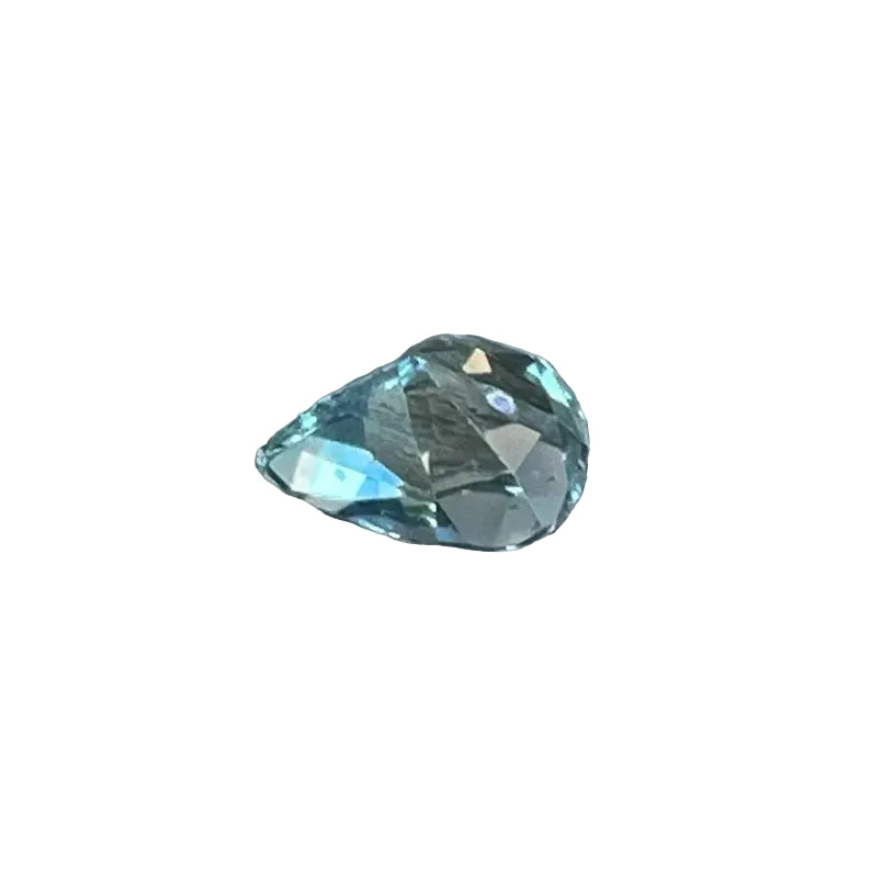 Pear cut green sapphire 6.04x4.85mm SI clarity for jewelry making