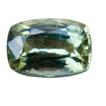 Natural green sapphire 0.76 ct cushion cut untreated gemstone from Madagascar