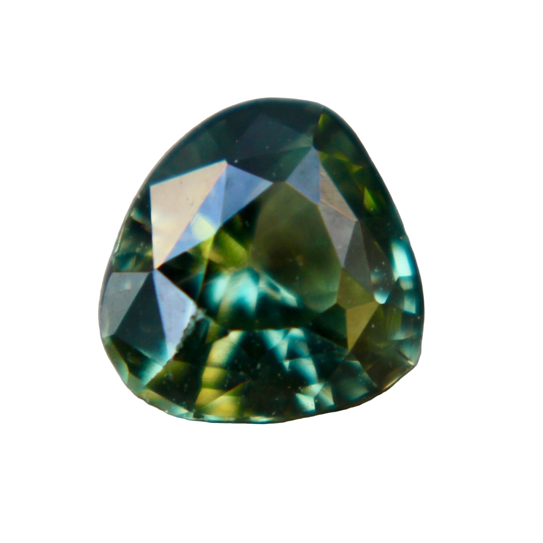 Natural green sapphire 0.94 ct trillion cut from Ceylon – loose gemstone for fine jewelry
