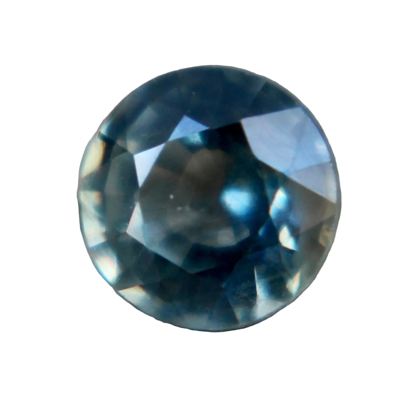 Natural green sapphire 0.53 carat round cut loose gemstone from Madagascar