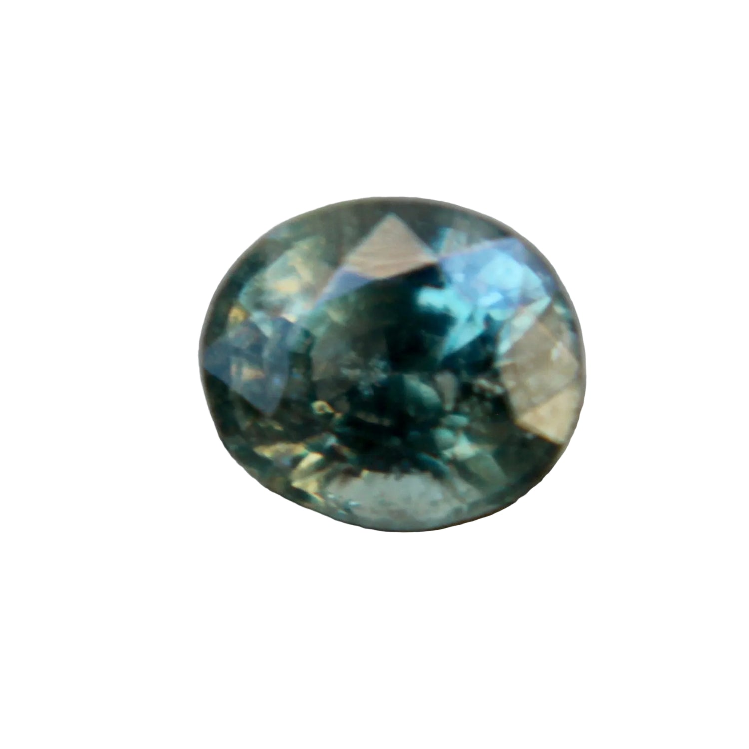 Natural green sapphire 0.46 carat oval cut loose gemstone from Ceylon