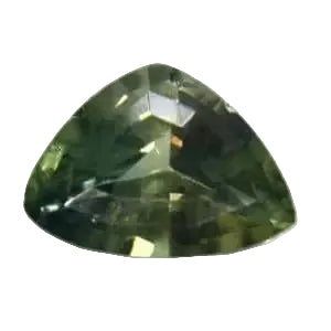 Natural green sapphire trillion cut 0.66 carat Madagascar untreated loose gemstone