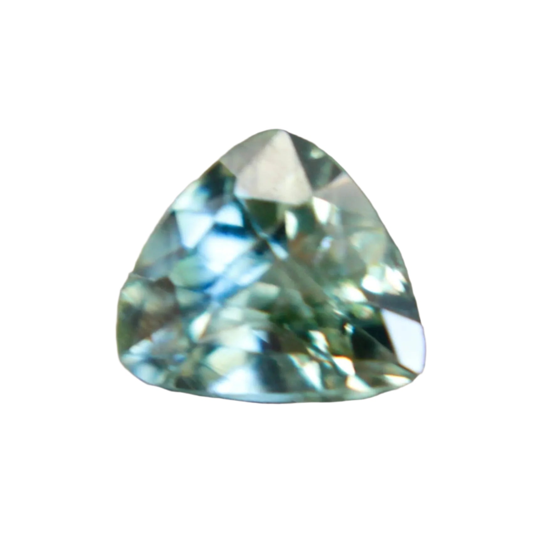0.61ct Natural Green Sapphire | Trillion Cut | Unheated Madagascar Gem - Sapphire pal