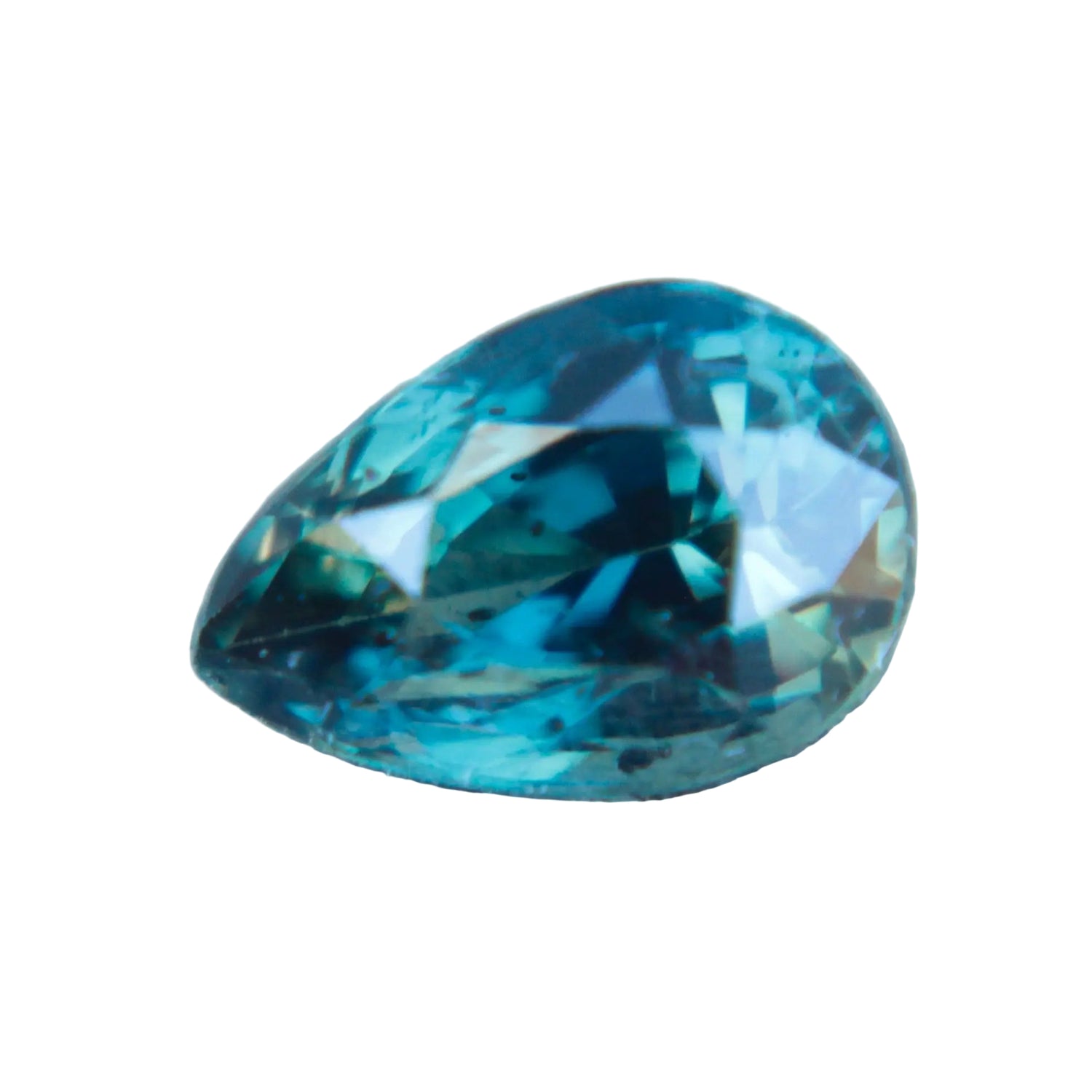 1.62ct Natural Green Sapphire Pear Cut Unheated Loose Gemstone