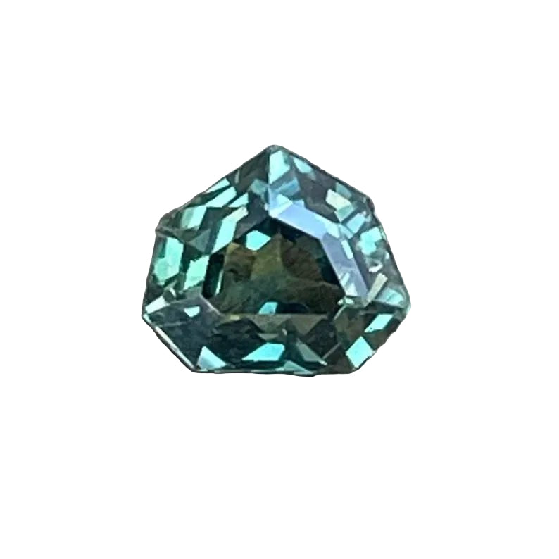 Natural Green Sapphire, 1.13ct freeform 6.17×5.47mm, unheated, VS clarity – Sapphire Pal