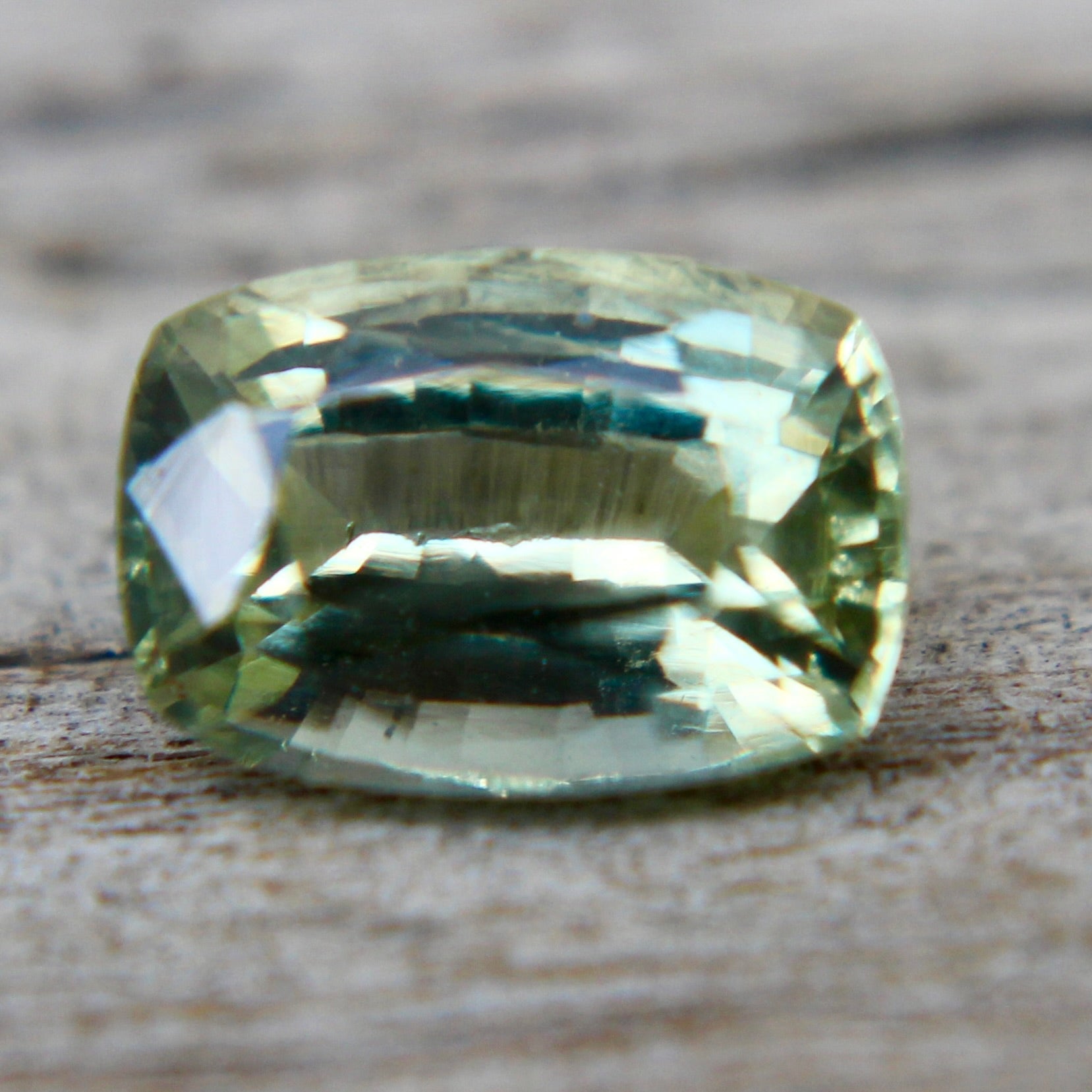 Natural cushion green sapphire gemstone for engagement ring design