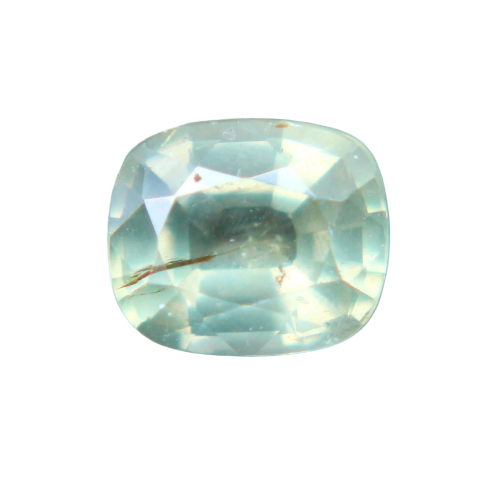 0.97 carat cushion cut natural green sapphire gemstone from Madagascar, unheated, untreated, I clarity – ethical and certified for custom jewelry