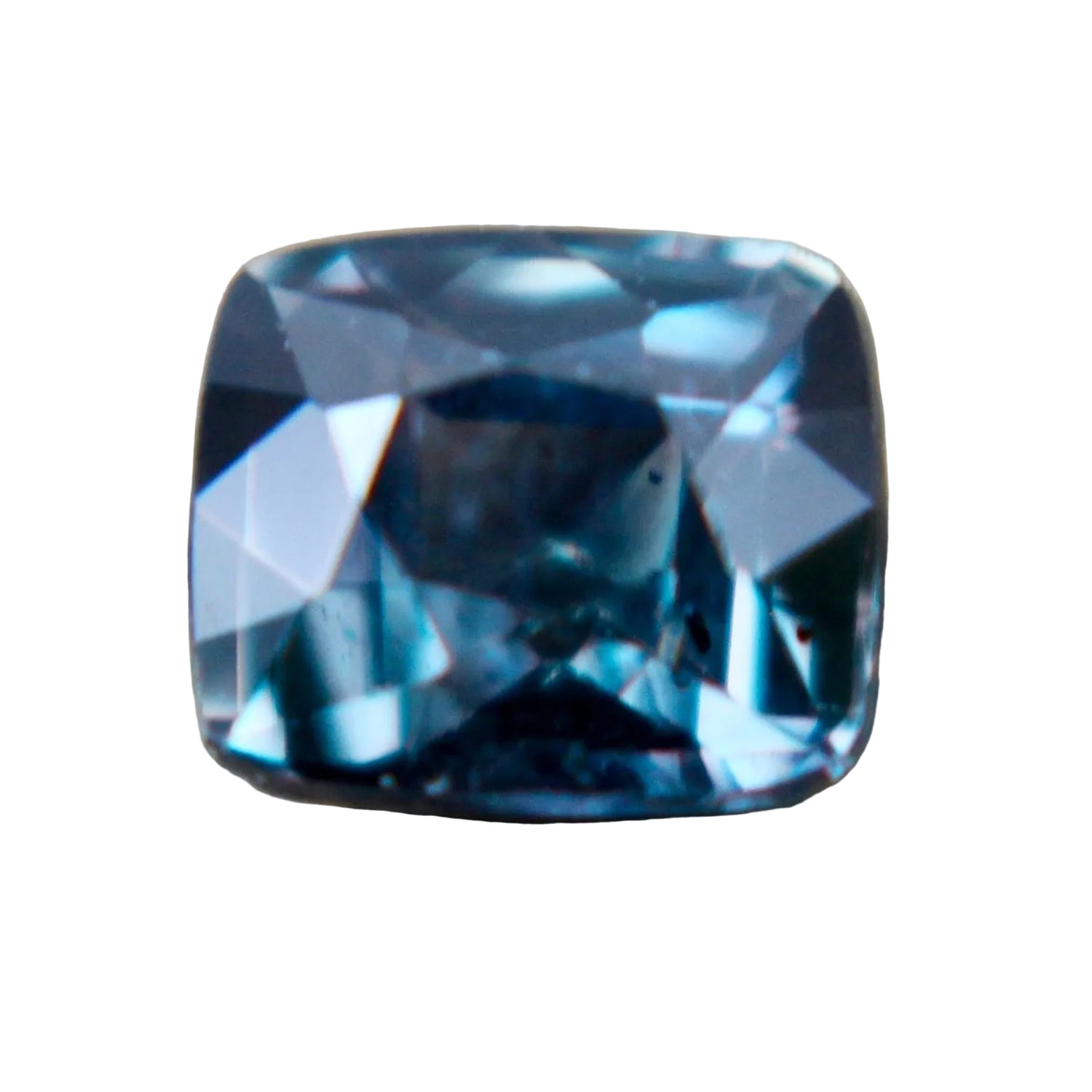 Natural green sapphire 0.88 carat cushion cut loose gemstone
