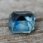 Unheated green sapphire 5.58×5.26×3.55 mm – step-cut profile
