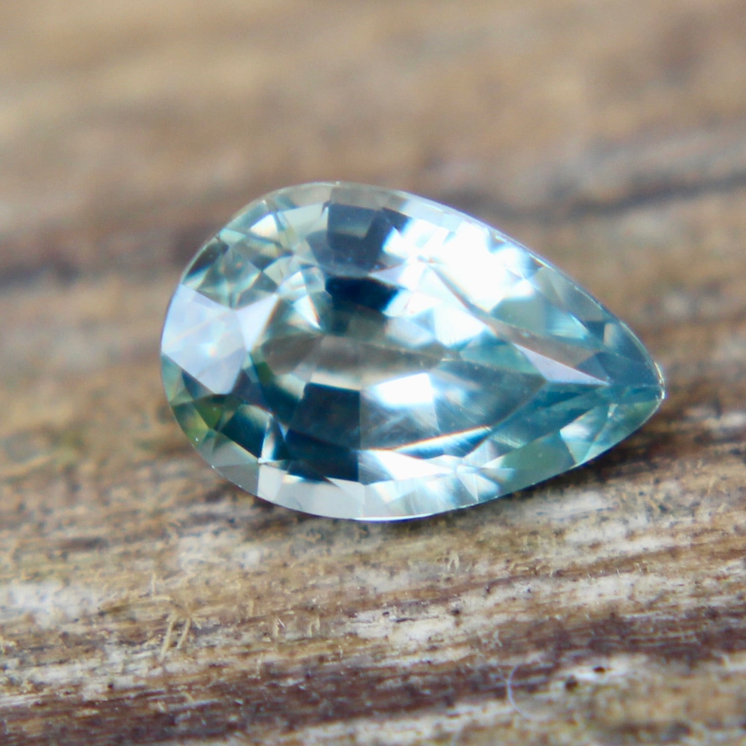 Earth sourced untreated green sapphire 6.68mm pear cut for fine jewelry